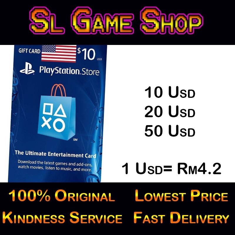 PlayStation Store USD Card $10 -PS PSN US Store - fast Code PS5/PS4/PSP