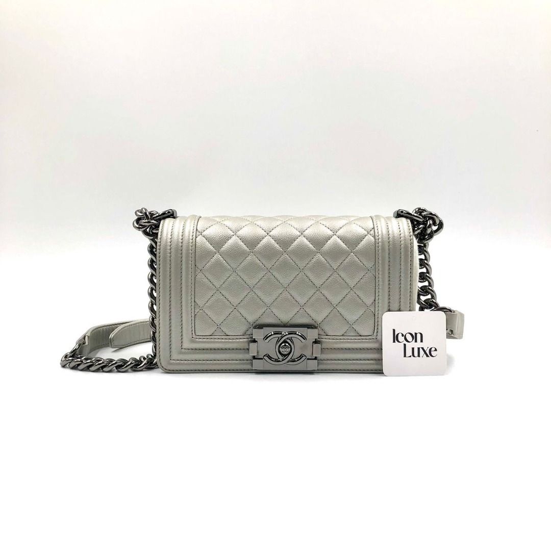 P2233 Chanel Le Boy Small In Grey 2018 20cm