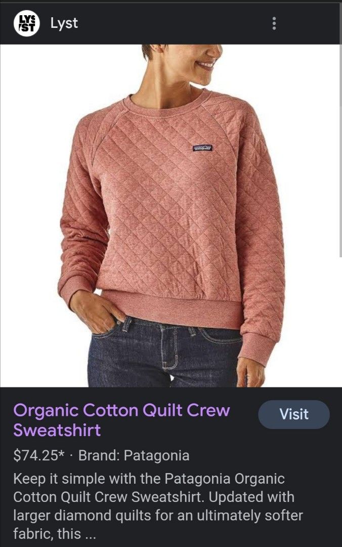 PATAGONIA Cotton Crew Neck Women s Fashion Activewear on Carousell