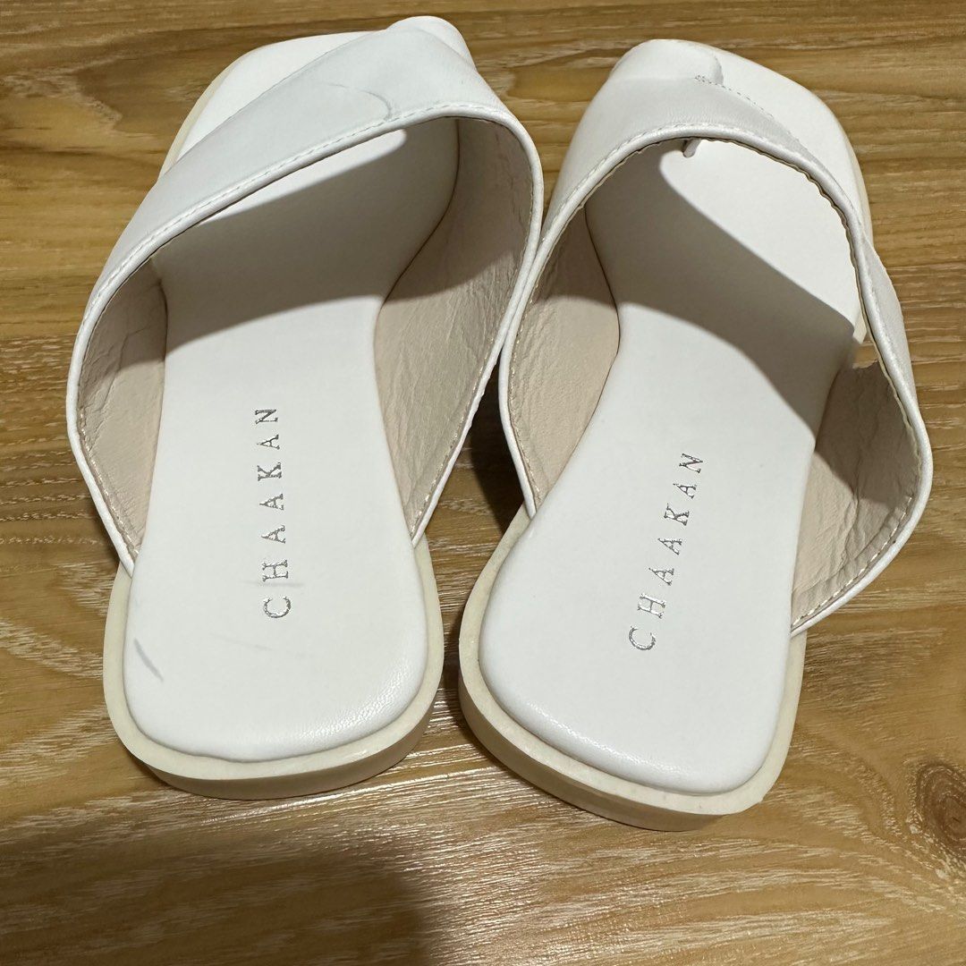 White mule clearance slippers