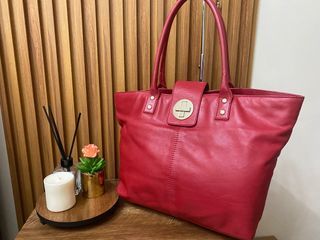 Kate Spade Ava Reversible Leather Tote w Zip Pouch Parchment Pink
