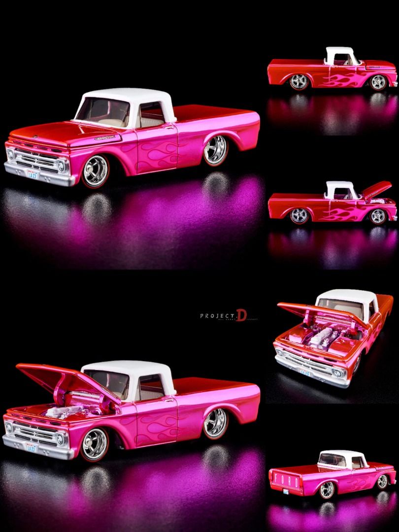  Hot Wheels RLC Exclusive Pink Edition 1962 Ford F100 : Toys &  Games