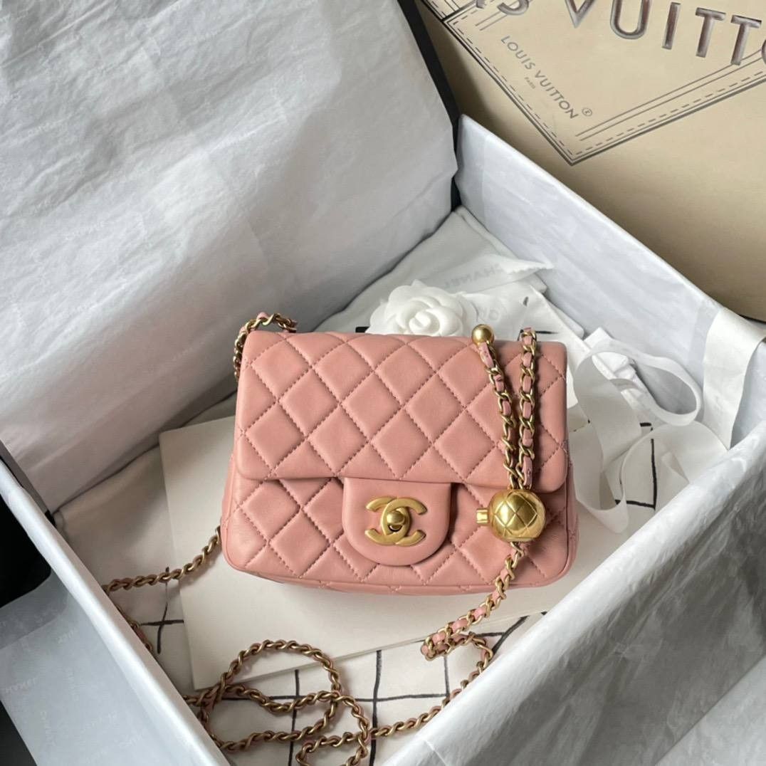 PRE-ORDER] Preloved Kept Unused Like New Chanel Mini Square Gold Crush,  Luxury, Bags & Wallets on Carousell