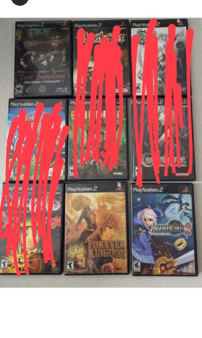 Ps2 playstation games atelier 2 Castlevania digital devil saga ghost