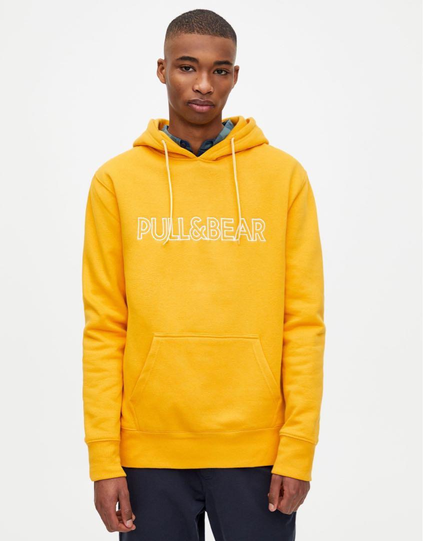 Pull and bear mustard hoodie outlet
