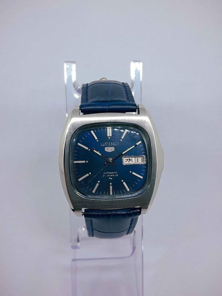 Rare Vintage JDM Seiko 7019 - 5000 Baby Monaco Blue Dial Automatic ...
