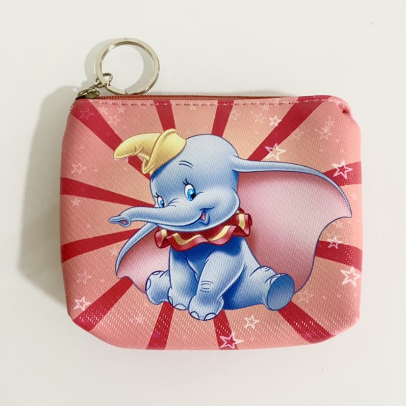 Red Dumbo Disney Zipped Coin Pouch Wallet