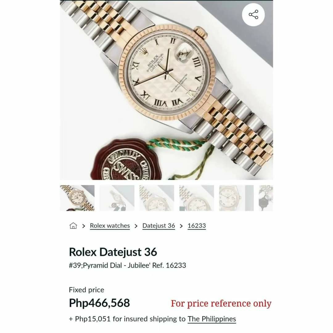 Rolex Datejust 36mm Roman hour markers Women s Fashion Watches