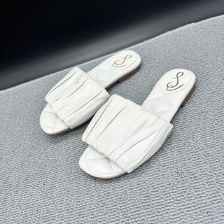 Sam Edelman Womens Briar  Leather Open Toe Flat Sandals