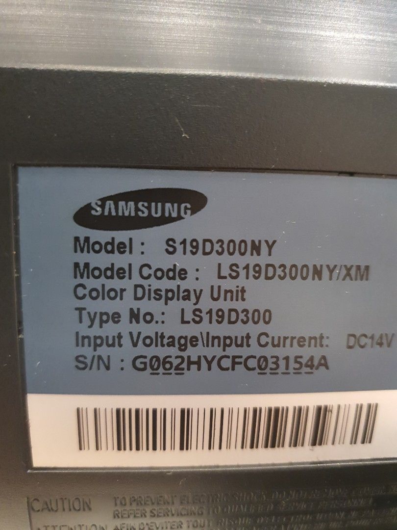 Samsung 19" Monitor - S19D300, Computers & Tech, Parts & Accessories ...