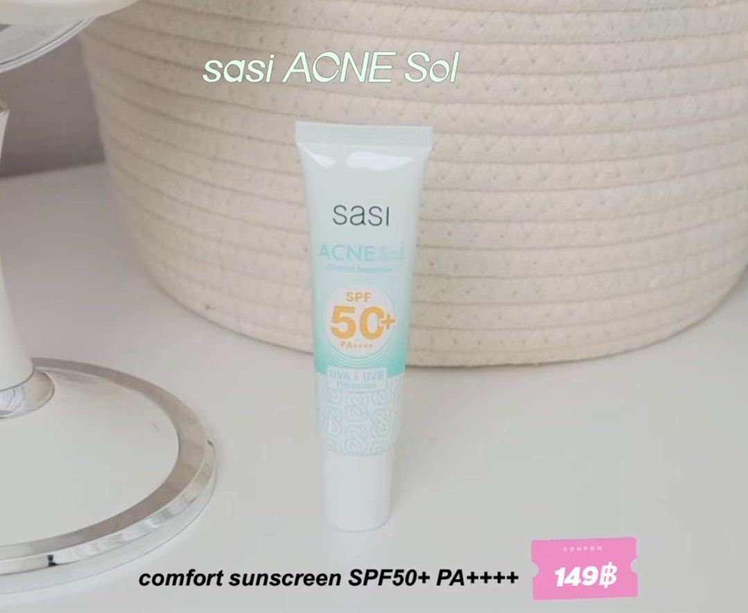 Sasi Acne Sol Comfort Sunscreen SPF 50+ PA++++ 15g, 美容＆化妝品, 健康及美容 - 皮膚 ...