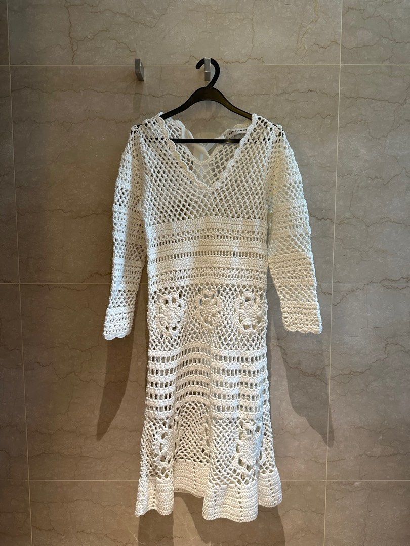 Self portrait clearance crochet midi dress
