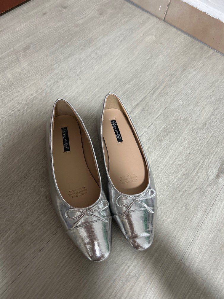 Next silver ballet pumps hot sale