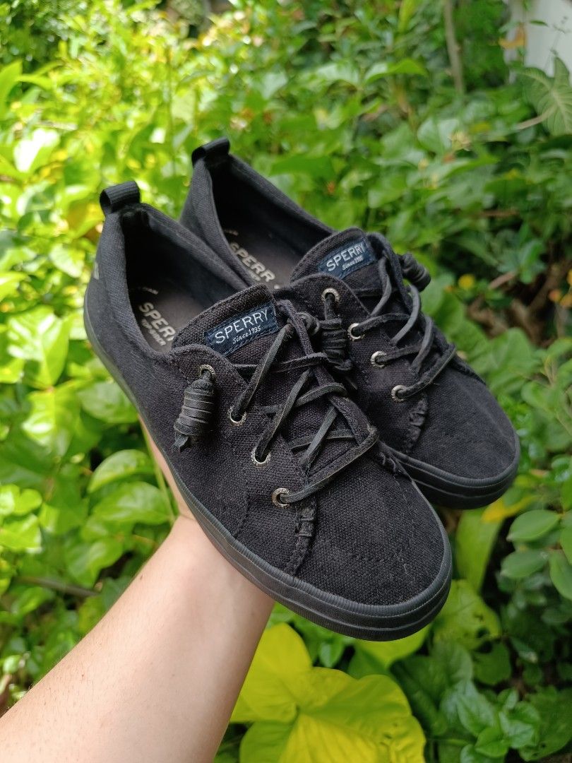 Sperry All Black Sneakers Women s 6.5 Women s Fashion Footwear
