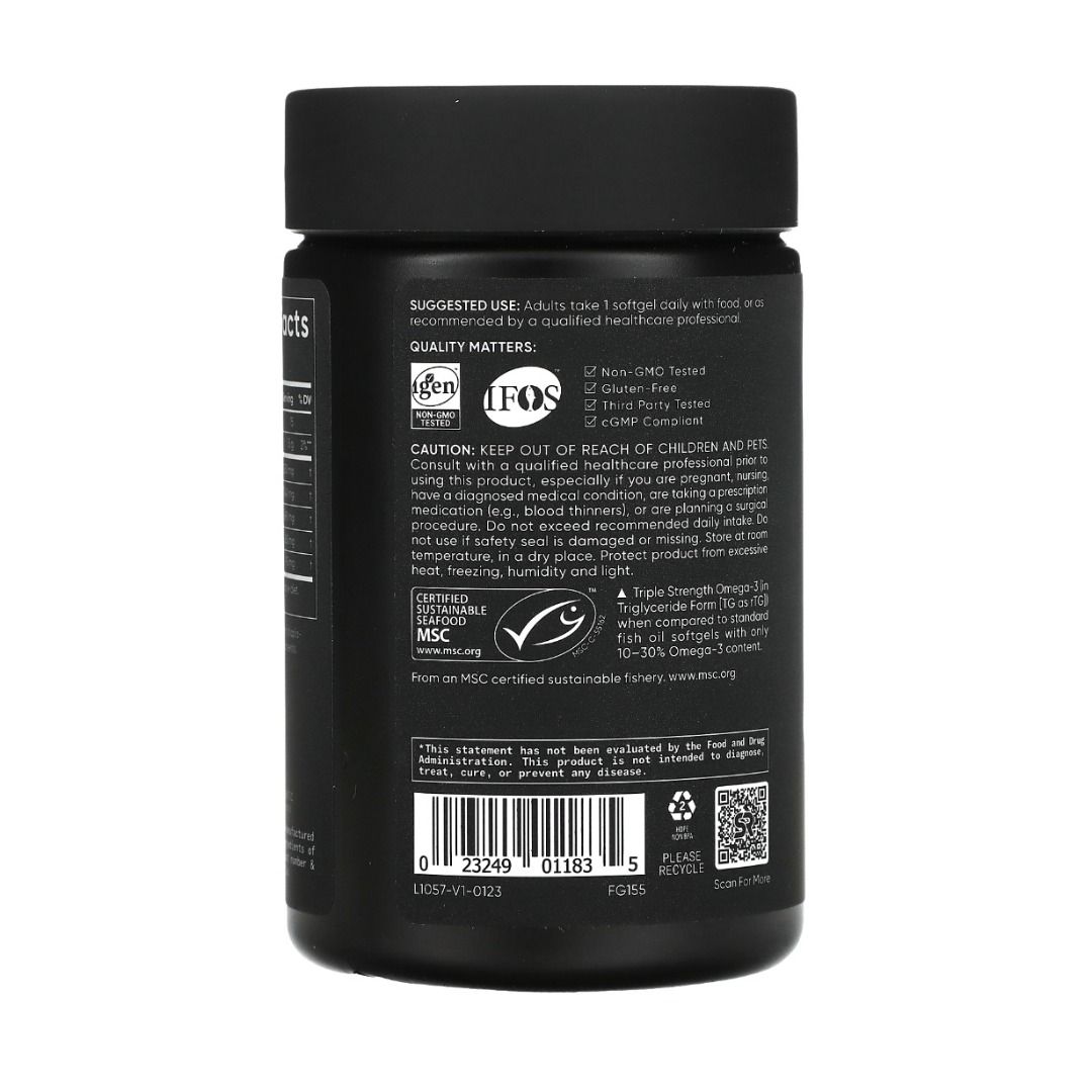 Sports Research 1250 mg Omega 3 Fish Oil Triple Strength