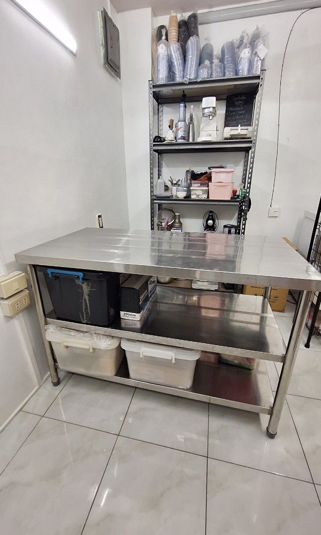 Stainless Steel Baking Working Table, Furniture & Home Living ...