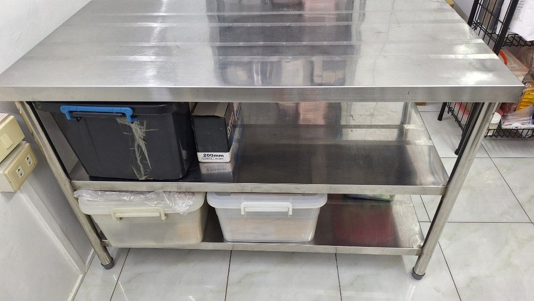 Stainless Steel Baking Working Table, Furniture & Home Living ...