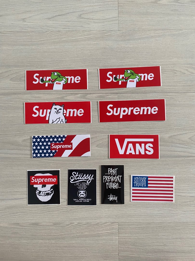 Supreme Vans and Stussy stickers Sports Equipment Sports