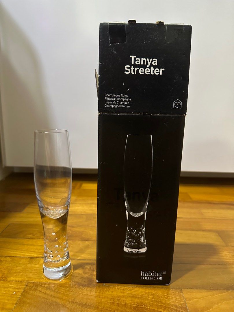 Tanya Streeter Habitat Collection Champagne Flutes, Furniture & Home Living, Kitchenware