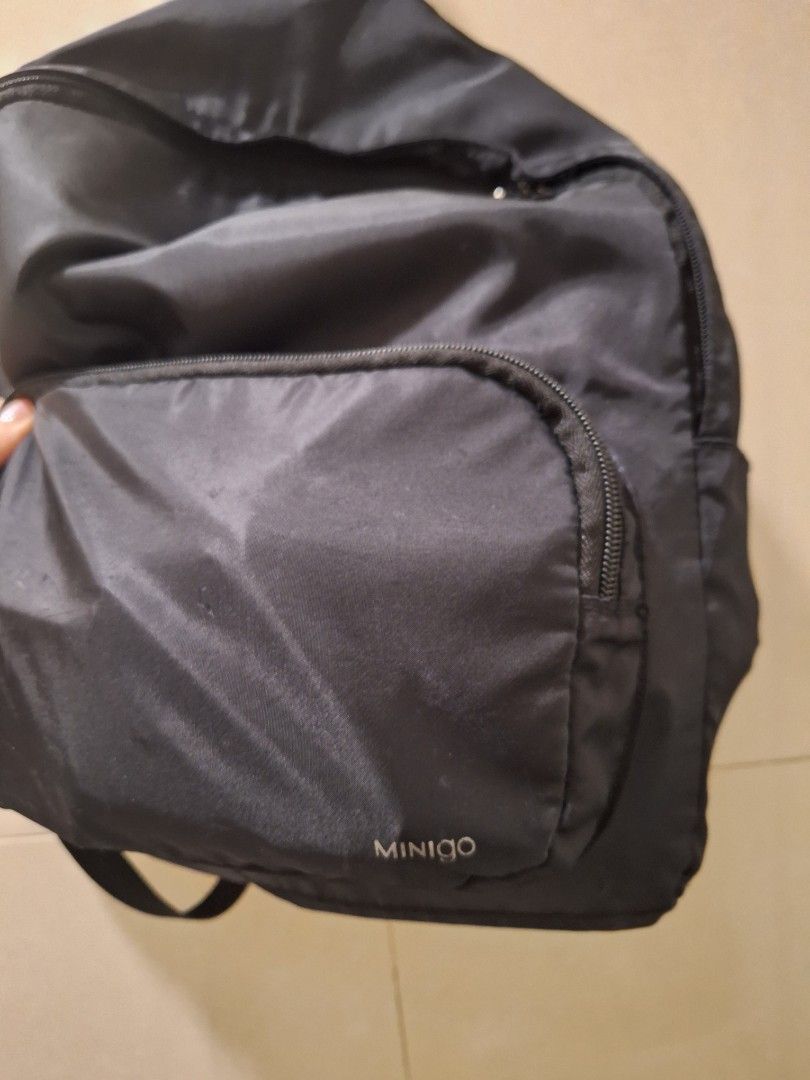 MINISO Minigo Foldable Backpack/Tas Ransel (Black,Grey,Pink)