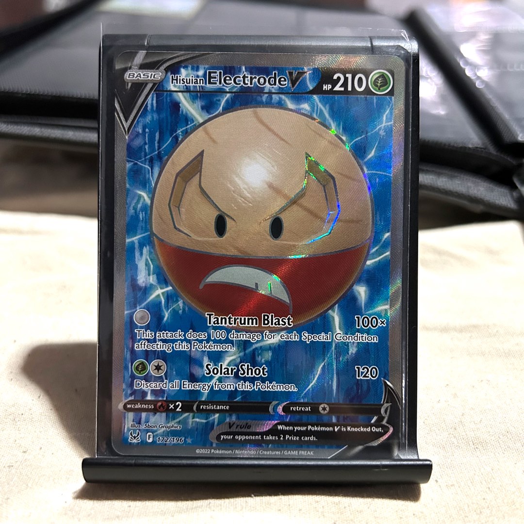 TCG Pokemon 172/196 Hisuian Electrode V Full Art Lost Origin, Hobbies & Toys, Toys & Games on