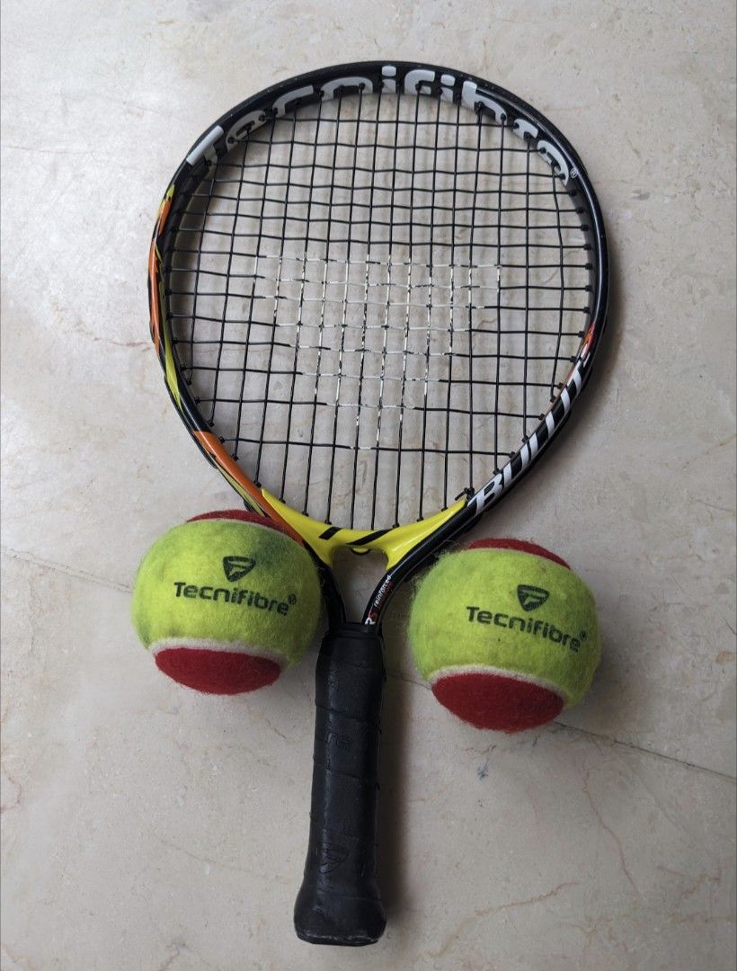 Soft Ball Racket Technifibre child tennis racket + soft balls, Sports Equipment, Sports ...