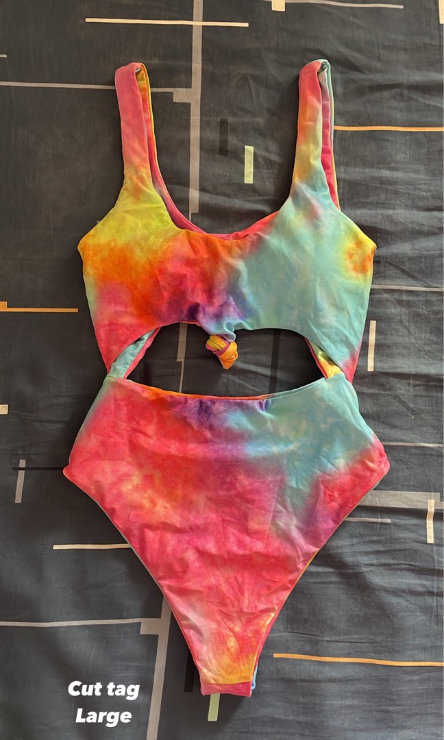 Tie Dye One Piece Swimsuit, Women's Fashion, Swimwear, Bikinis ...