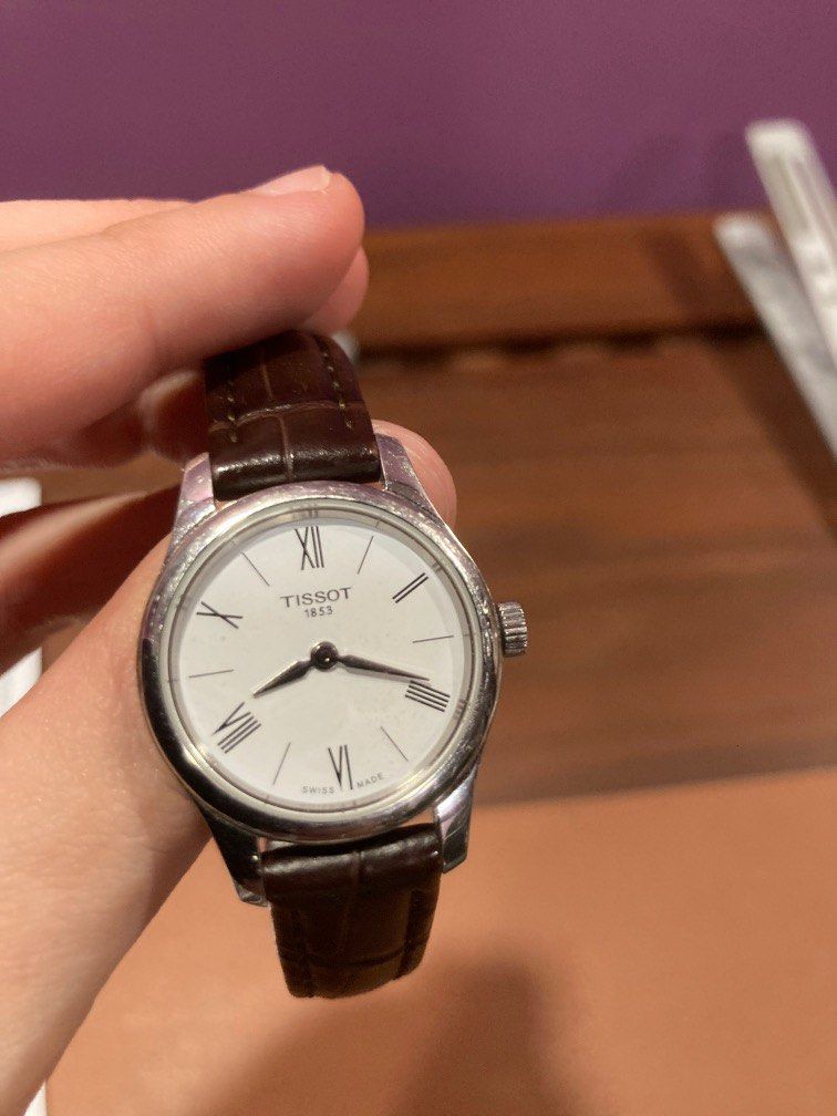 Tissot women's deals leather watch