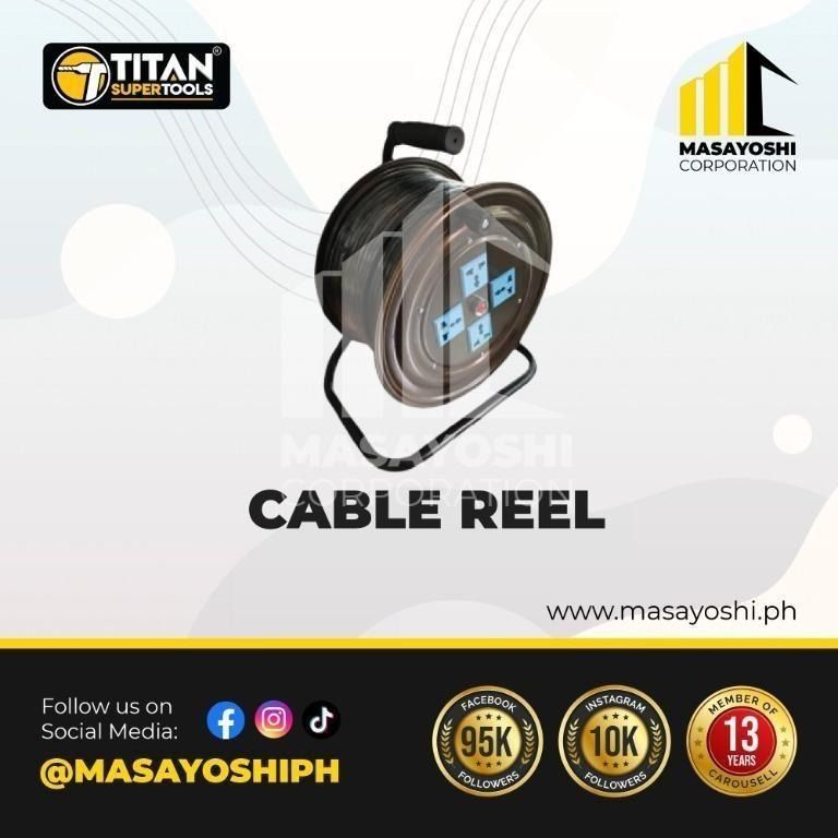 Titan Super Tool 50m Cable Reel Extension Reel Titan cable Reel