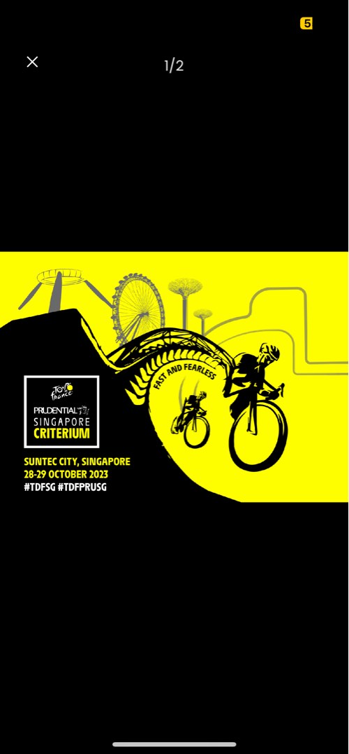 Tour de France Singapore Criterium Ticket, Tickets & Vouchers, Event