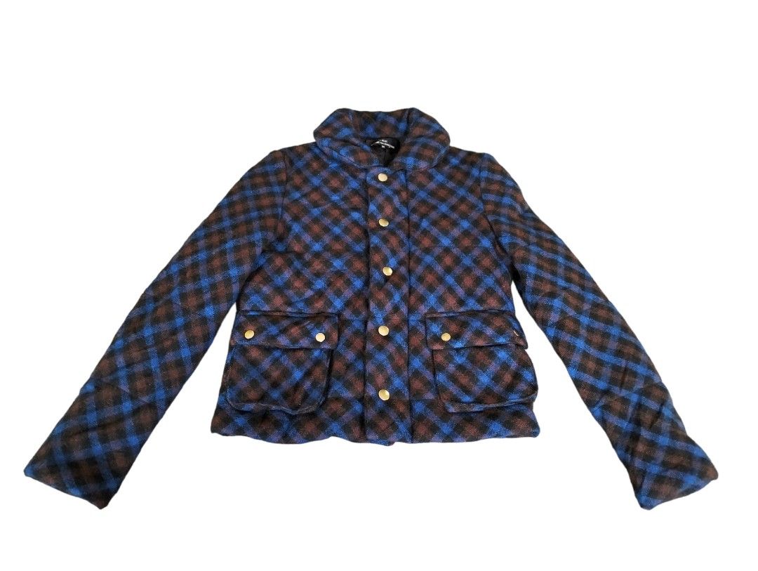 Comme des garcons sales quilted jacket blue