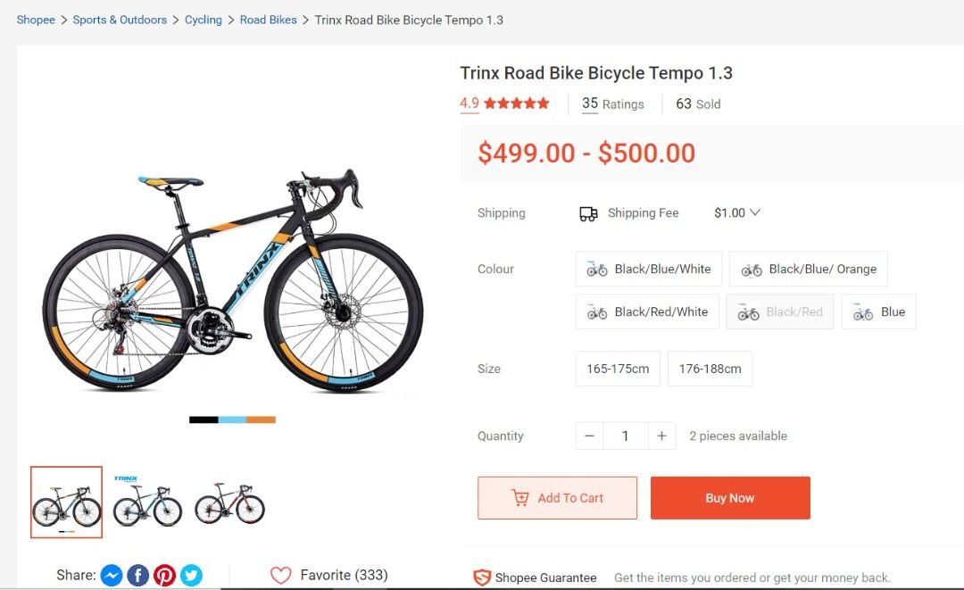 Trinx RoadBike, Sports Equipment, Bicycles & Parts, Bicycles on Carousell