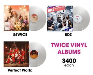 TWICE: Japan Vinyl Albums: (BDZ, &TWICE, Perfect World)