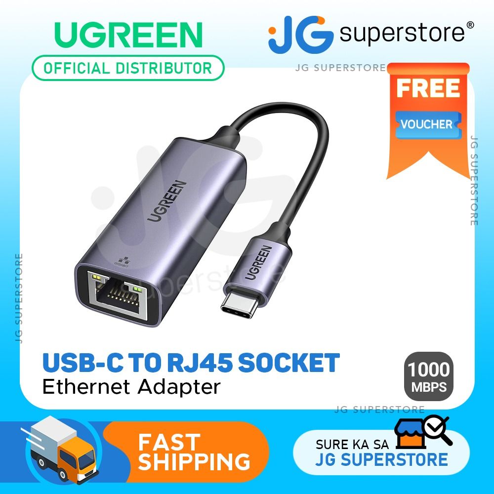 UGREEN USB Type-C to Gigabit Ethernet Adapter 1000Mbps RJ45 Port Plug ...
