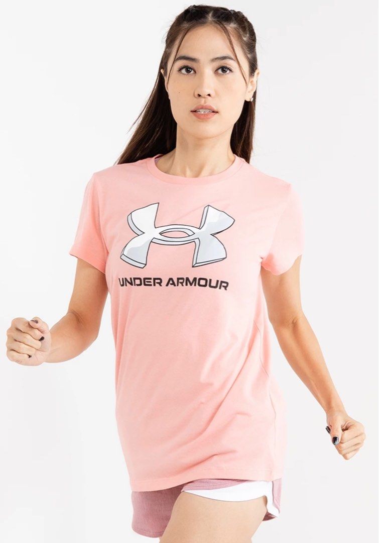 Under armour top big logo tee