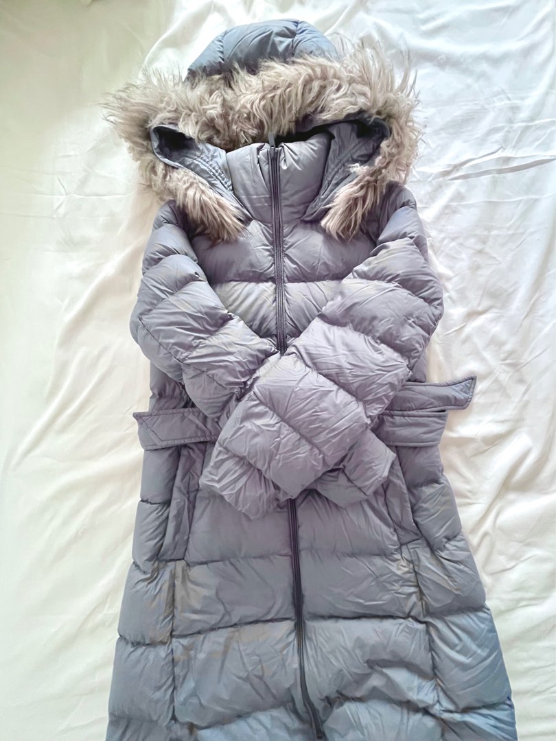 Uniqlo ice blue parka M Women s Fashion Coats Jackets and