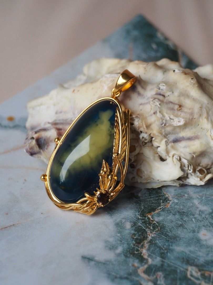 Gold best sale amber jewellery