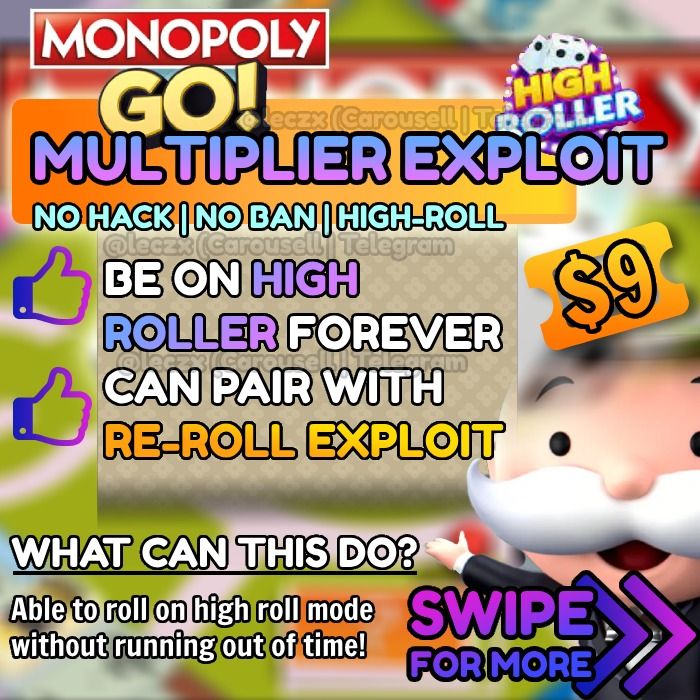 UNLIMITED DICE MONOPOLY GO (REROLL & MULTIPLIER EXPLOIT) VERSION 1.12.2