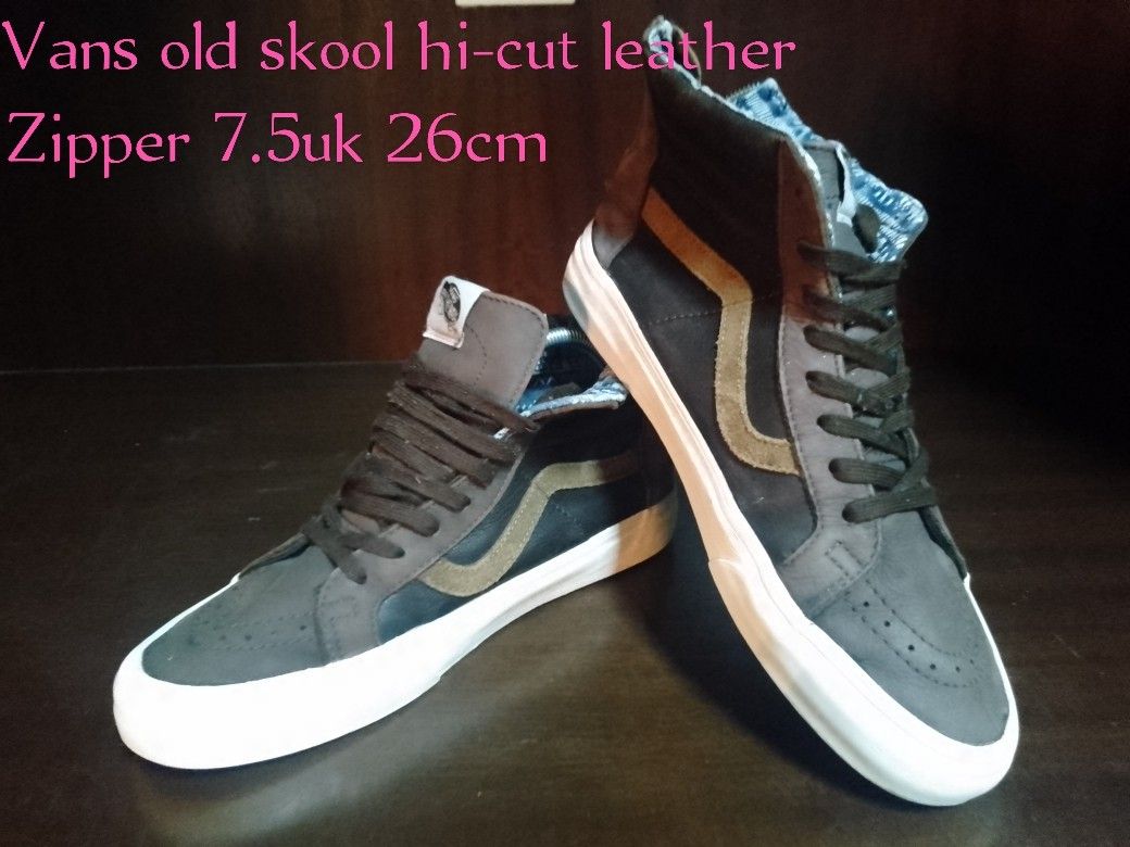 Leather vans uk sales