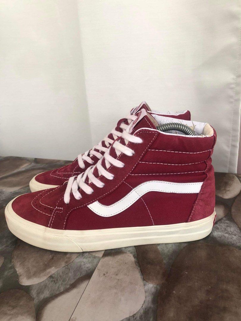 Maroon vans skate highs on sale