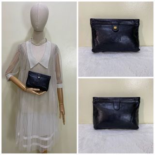 Vintage Loewe Mini Leather Unisex Versatile Clutch/Pouch Bag