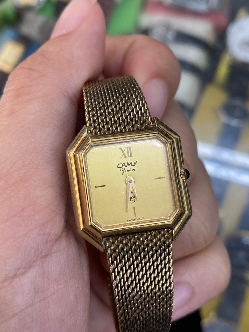 Vintage watch Camy gold bracelet Men s Fashion Watches Accessories Watches on Carousell