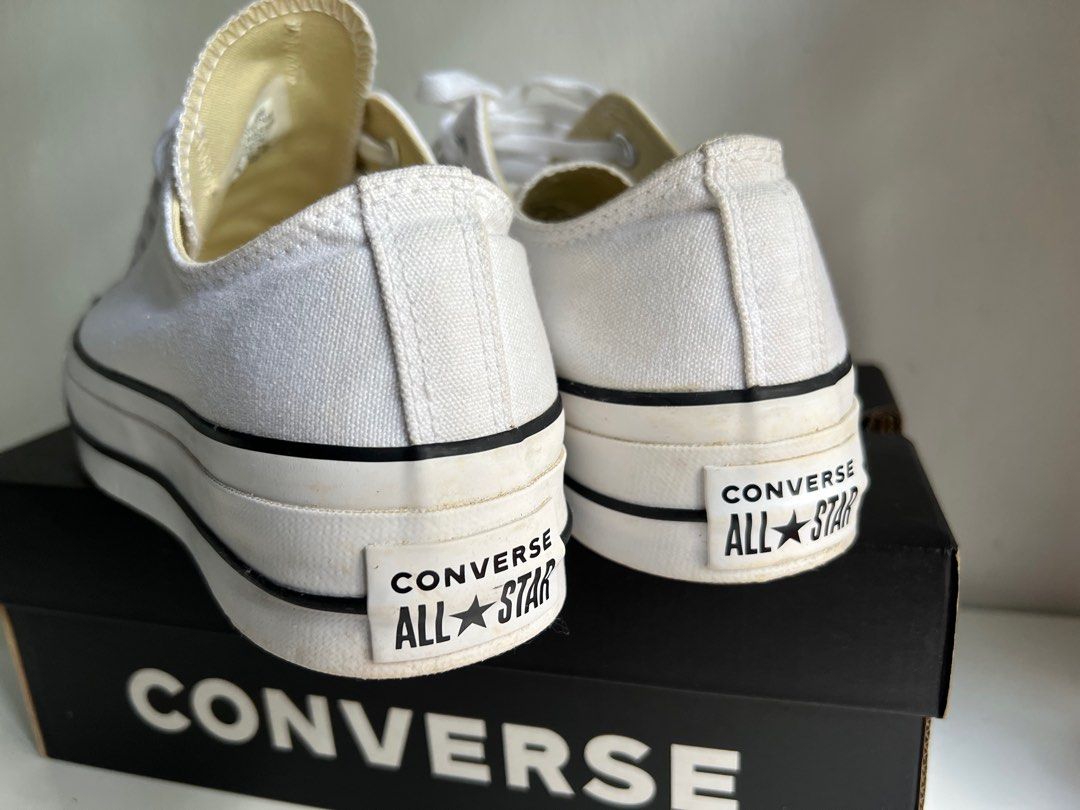 White Converse CTAS Lift OX Women s Fashion Footwear Sneakers