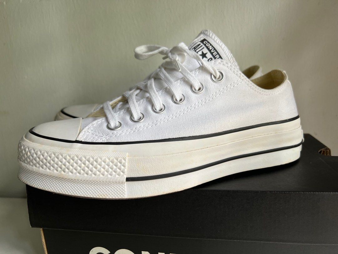 White Converse CTAS Lift OX