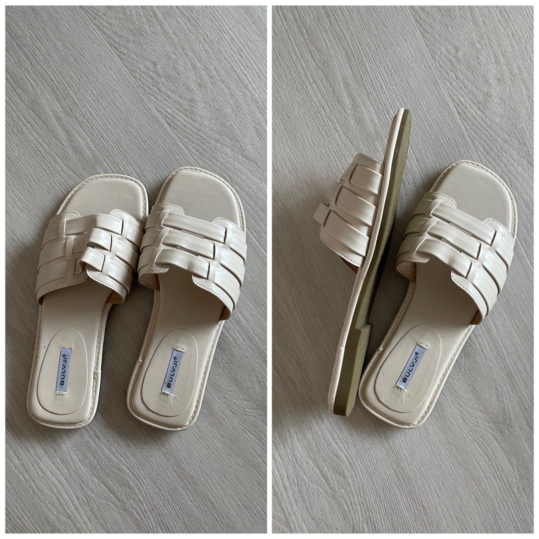 White online sliders womens