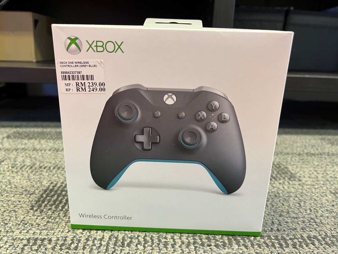 Xbox one gray and blue wireless controller store