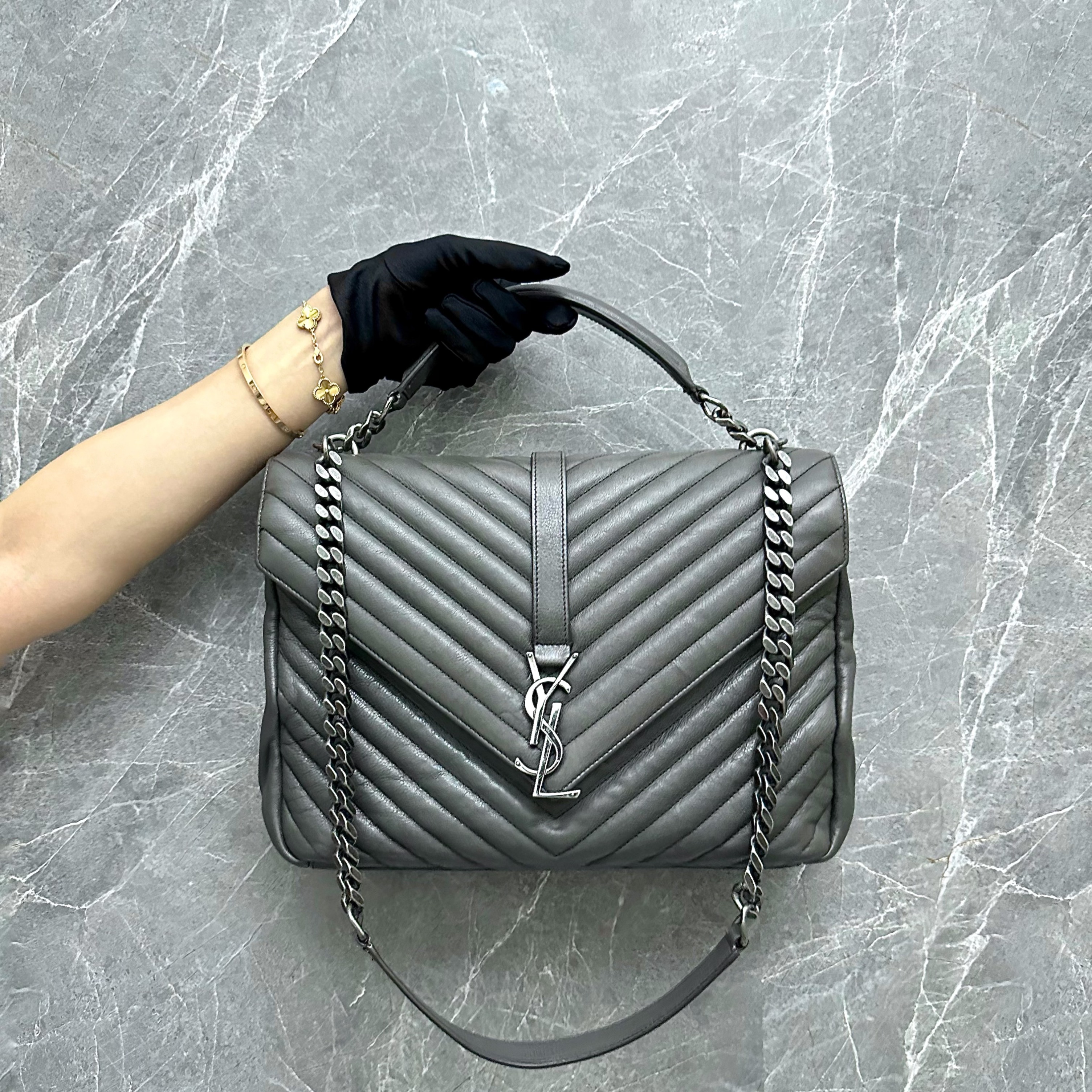 Ysl college sales monogram bag