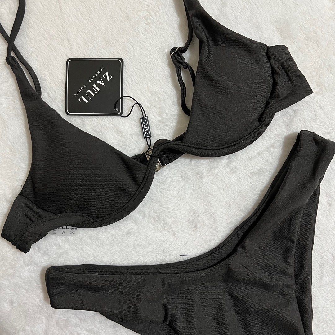 Zaful Black Underwire Two Piece Bikini / Swimsuit (Category: Bikinis & Swimsuits) located in Dasmarinas. Submitted by fancy_styleph (Listing ID 1259550134, Image 3). Description: Size: Small.