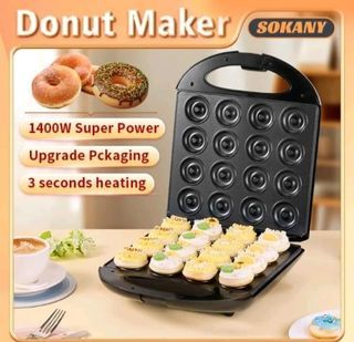 16 Hole Donut Maker Machine Double Sided Heating Electric Doughnut Maker Waffle Maker Machine