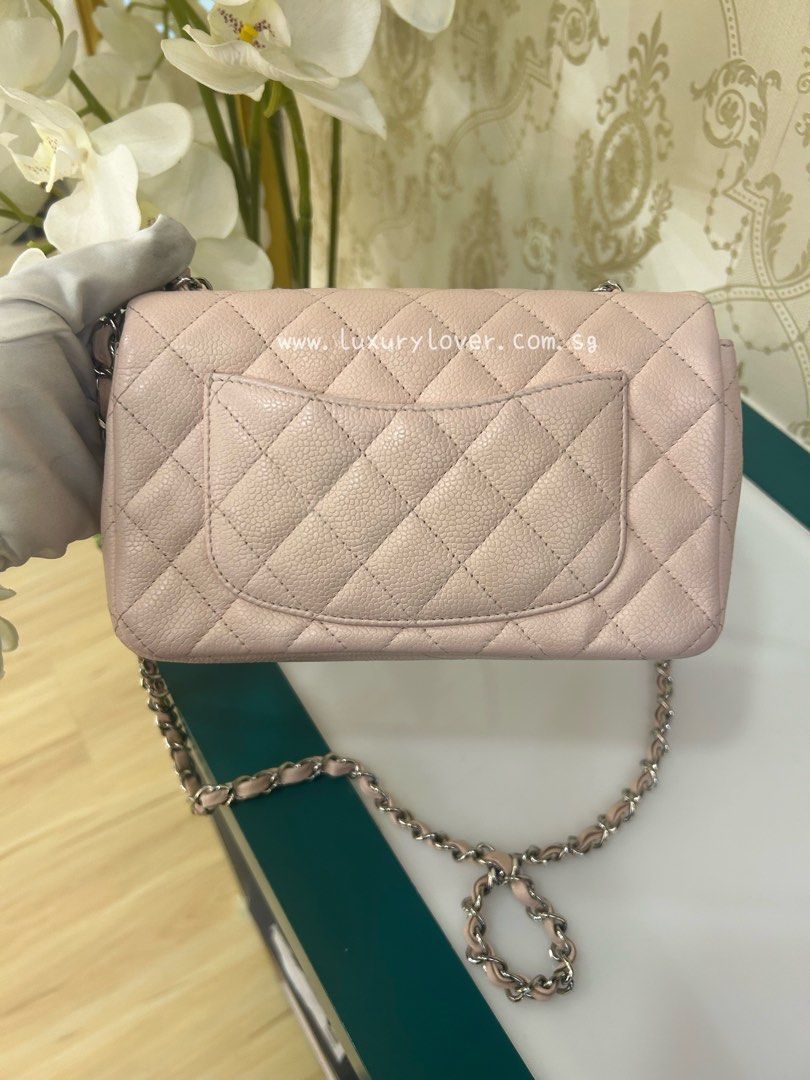 18 Chanel Mini Rectangular Nude Pink Caviar SHW, Luxury, Bags & Wallets on  Carousell